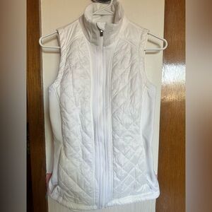 Athleta Women's White Quilted Vest
